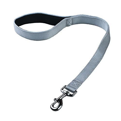 Cyclpet Kurze Joggingleine für Hunde, 61 cm, mit stabilem Nylon-Gurtband, 61 cm, Grau von Cyclpet