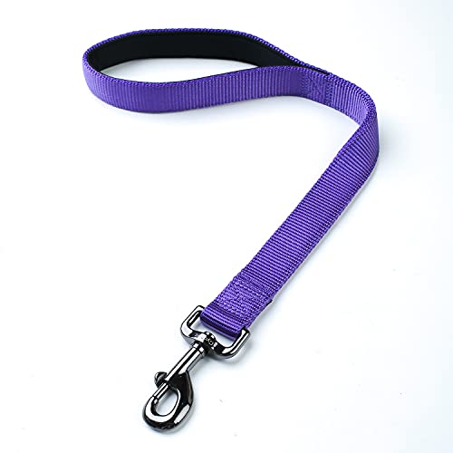 Cyclpet Kurze Premium-Hundeleine aus Nylon, 45,7 cm, mit robustem Verschluss und bequemem, gepolstertem Griff, für große und mittelgroße Hunde, den täglichen Gebrauch, Joggen, Walken, Training usw., von Cyclpet