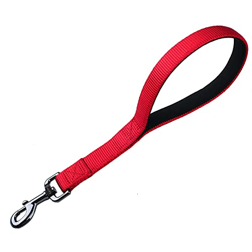 Cyclpet Kurze Premium-Hundeleine aus Nylon, mit robustem Clip und bequemem, gepolstertem Griff, für große und mittelgroße Hunde, den täglichen Gebrauch, Joggen, Spazierengehen, Training usw., 30,5 cm, von Cyclpet