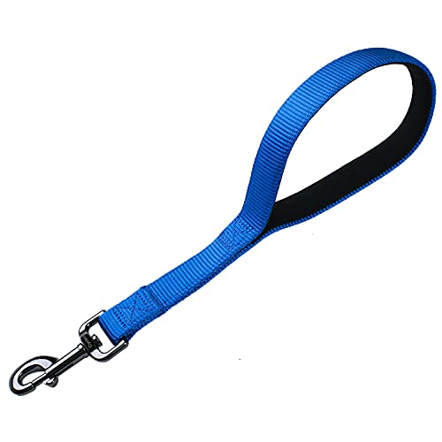 Cyclpet Kurze Premium-Hundeleine aus Nylon, mit robustem Clip und weich gepolstertem Griff, für große und mittelgroße Hunde, den täglichen Gebrauch, Joggen, Walken, Training usw., 30,5 cm, klassisches von Cyclpet