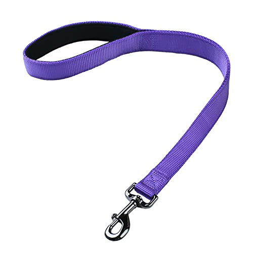 Cyclpet Kurzleine für Hunde, mit stabilem Nylon und gepolstertem Griff, 61 cm, Violett von Cyclpet