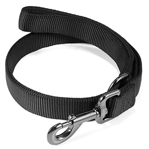 Cyclpet Standard Hund Leine mit komfortablem, gepolstertem Neopren-Griff, groß, 122 cm, Schwarz von Cyclpet