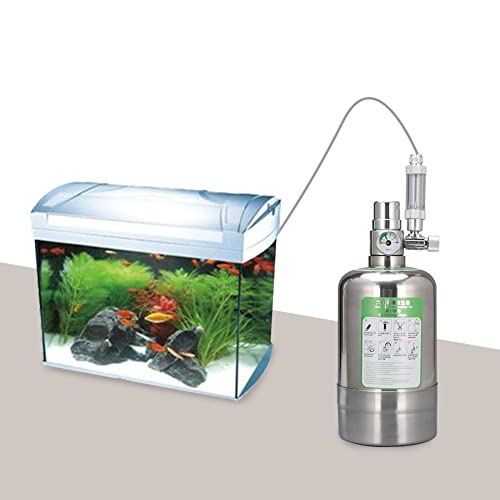 CO2 Generator System Carbon, 1L/2L Kohlendioxid Reaktor Aquarium DIY CO2 Zylinder Generator System Kohlendioxid Reaktor Kit for Pflanzen Aquarium von Cymwer