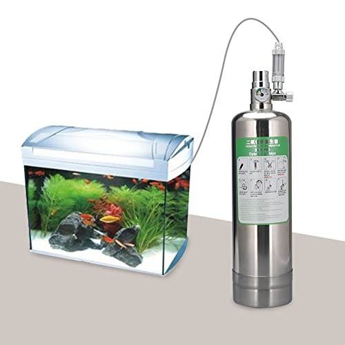 CO2 Generator System Carbon, 1L/2L Kohlendioxid Reaktor Aquarium DIY CO2 Zylinder Generator System Kohlendioxid Reaktor Kit for Pflanzen Aquarium von Cymwer