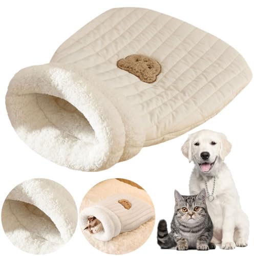 Cymwer Katzenschlafsack Cat Winter Sleeping Bag, Katzen Schlafsack Warmer Katzenbett Waschbar Katzendecke Haustierbett Katzen Kuschelhöhle for Katzen Hunde von Cymwer