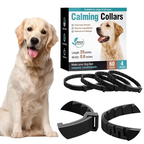 CymwerBeruhigungshalsband für Hunde und Katzen, Angst-Halsband mit Einstellbarer Größe, Beruhigungsmittel für Katzen und Hunde, Stressabbau, Beruhigende Wirkung für Haustiere von Cymwer
