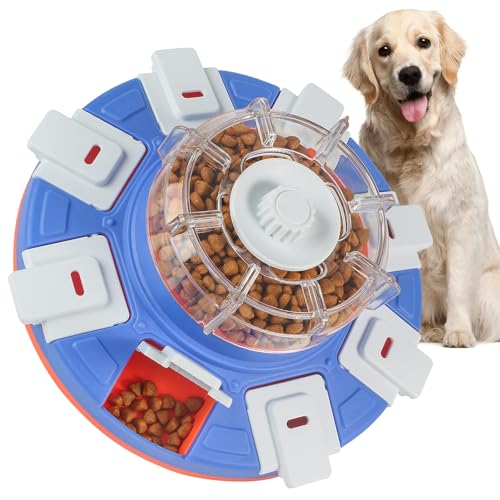 CyperGlory Interaktives Slow Feeder Hundepuzzle Spielzeug mit IQ-Training & mentaler Stimulation, Leckerli-Spender, drehbares Design, Anreicherungsspielzeug für große, mittelgroße & kleine Hunde von CyperGlory