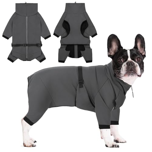 Cyponpy Hundemantel mit Beinen Wintermantel Hund Wasserdicht Warm Hundepullover Fleece Hundejacke Reflektierend Reißverschluss Winterjacke Hund Hunderegenmantel Wasserdicht Kleine Mittelgross Hunde von Cyponpy