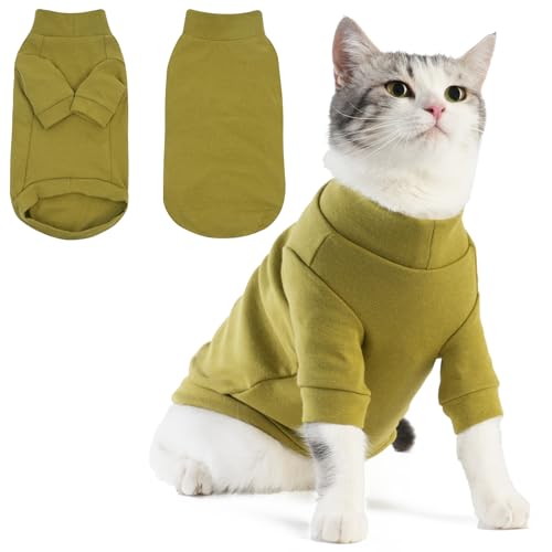 Cyponpy Katzenpullover Sphynx Katzen Kleidung Warm Katzen Sphynx Katzenbekleidung für Haarlose Katzen Pullover für Katzen Warm Katzenpulli Katzenmantel Cat Clothing Hemd Katze Jacke Weihnachtskostüm von Cyponpy