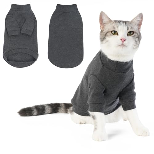 Cyponpy Katzenpullover Sphynx Katzen Kleidung Warm Katzen Sphynx Katzenbekleidung für Haarlose Katzen Pullover für Katzen Warm Katzenpulli Katzenmantel Cat Clothing Hemd Katze Jacke Weihnachtskostüm von Cyponpy