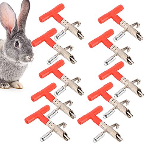 10PCS Automatische Kaninchen Nippeltränke Feeder Maus Kaninchen Waterer Bunny Nagetier Geflügel Bewässerungssystem Bauernhof Geflügel Trinkfeder Typ Zubehör von Cyrank