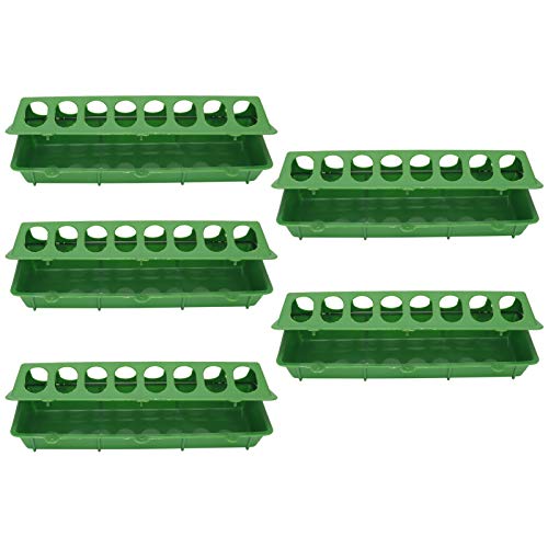 5er-Set Vogelfutterspender, hängende Vogelfutterschale, Vogelfutternapf, kleiner Vogelschlitz-Futterspender, Vogelwasserspender, Vogelwasserspender für Käfig (Green 300 * 125 * 80 (mm)) von Cyrank