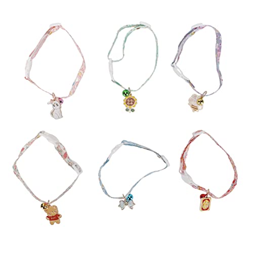 6-teiliges Hundehalsband Mit Blume, Niedliches Weiches Haustierhalsband Mit Glöckchen, Verstellbares Hundehalsband Für Hunde, Katzen, Kaninchen, Hasen, Frettchen, Haustierschweine von Cyrank