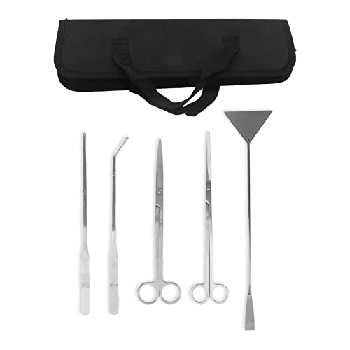 Aquarium Aquascape Tools Kit, 5-in-1 Aquascape Tools Edelstahl-Wasserpflanzen-Set Für Die Reinigung von Aquarien, Pflanzentrimmscheren von Cyrank