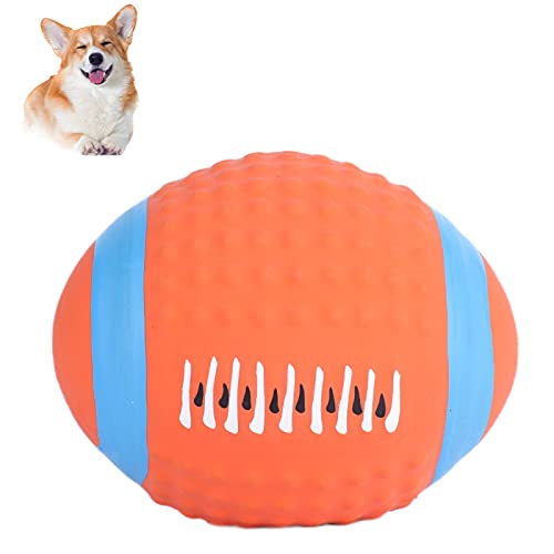 Cyrank Kauspielzeug Für Hunde, Quietschendes Latex-Hundespielzeug, Bälle, Fußball, Rugby, Apportierhund, Interaktives Spielzeug Mit Knisterpapier Für Kleine, Mittelgroße Und Große Hunde von Cyrank