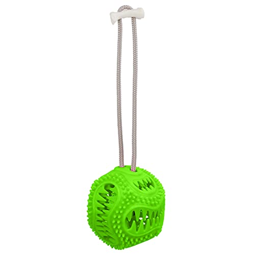 Cyrank Leckerli-Ball für Hunde, Leckerli-Spender-Hundespielzeug, Welpen-Zahnspielzeug für Zähne, langsames Feeder-Spielen(Grün) von Cyrank