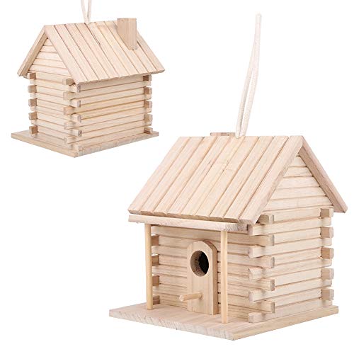 Hängendes Vogelhaus Für Draußen, Bluebird Houses Vogelhäuschen aus Holz Vogelnester Vogelhäuser Vogelnest Futterkasten Nistkasten Gartenverzierung Baumschmuck Im Freien von Cyrank