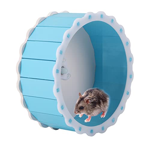 Hamster-Laufrad, Leise Hamster-Übungsräder, Kleines Tierspielzeug, Hamster-Holzrad Für Hamster, Kleine Tiere(Blau) von Cyrank