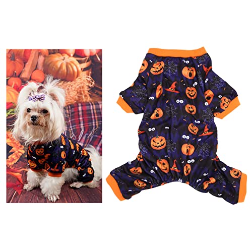 Haustier-Halloween-Kleidung, Lustiges Hundekostüm Mit Kürbismuster, Hundekleidung, Halloween-Kostüme, Kostüm Für Den Urlaub Mit Katzen Und Kleinen Hunden(XL) von Cyrank