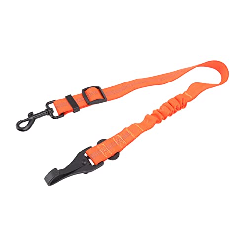 Hunde-Sicherheitsgurt, Sicherheitsgurt Für Hunde Mit Elastischem Bungee-Puffer, Verstellbares Sicherheits-Hunde-Autogeschirr, Auto-Reisezubehör Für Hunde(Orange) von Cyrank