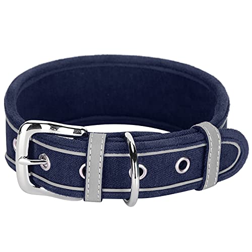 Verstellbares Hundehalsband, Reflektierendes Hundehalsband Mit D-Ringen, Martingale, Robustes Hundehalsband Für Mittelgroße Und Große Hunde(M 56 * 5.0CM-Blau) von Cyrank