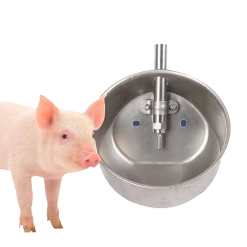 Viehtränke, Automatische Tränke aus Edelstahl für Schweine, Schafe, Ziegen, Nutztiere – 15 cm von Cyrank