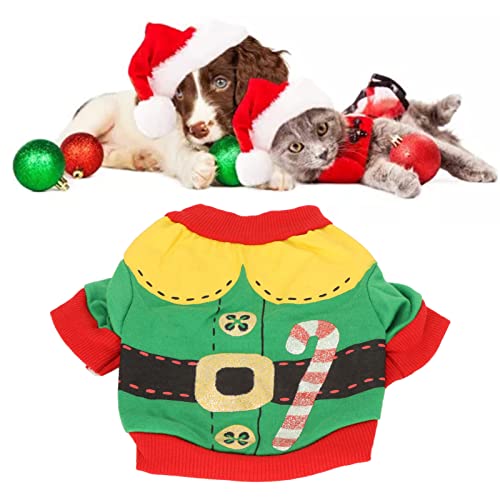 Weihnachts-Hunde-Shirt, Lustige Hunde-Weihnachts-Outfits, Weihnachtsmann-Outfit, Winter, Warmes Hunde-Shirt, Cosplay-Kleidung Für Welpen, Mittelgroße Und Große Hunde(M) von Cyrank