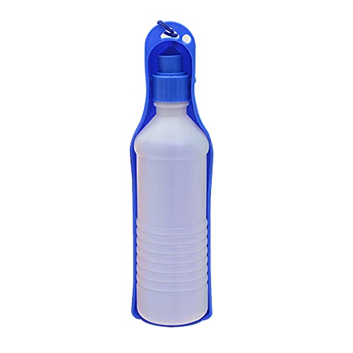Cysincos Trinkflasche für Hunde, Trinkflasche Hund für Unterwegs Hunde Wasserflasche Hundetrinkflasche Reise Faltbar Auslaufsicher Wasserspender 250 ml(Blau，250 ml) von Cysincos