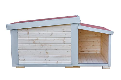 D-BOX BOX4DOG Hundehütte Outdoor Große Hunde Größe 103x53x49cm - Hundezwinger Outdoor - Hundehütte XXL - Hundehütte Holz - Hundehöhle für Große Hunde - Gitterbox Hund von D-BOX BOX4DOG