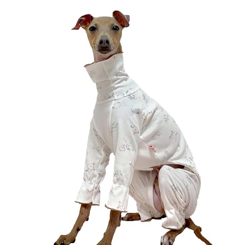 D DOGGY STAR Schlafanzug für italienische Windhunde, Einteiler für den Innenbereich, Whippet für Hundemantel, Größe L, Pyjama-Einteiler von D DOGGY STAR