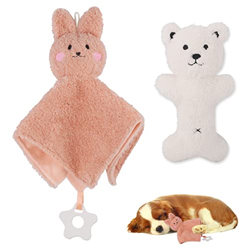 D King Hundespielzeug, Ostern gefüllt, kein Quietschen, Plüsch-Hundespielzeug für kleine, mittelgroße Hunde (Kaninchen), 2 Stück von D KING D KING