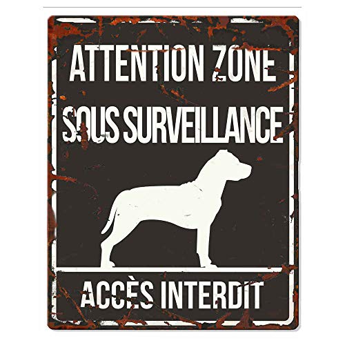 D&D Home, Warning Sign Square Stafford F, 20 x 25 cm, Schwarz, Schild, Schwarz von D&D Home