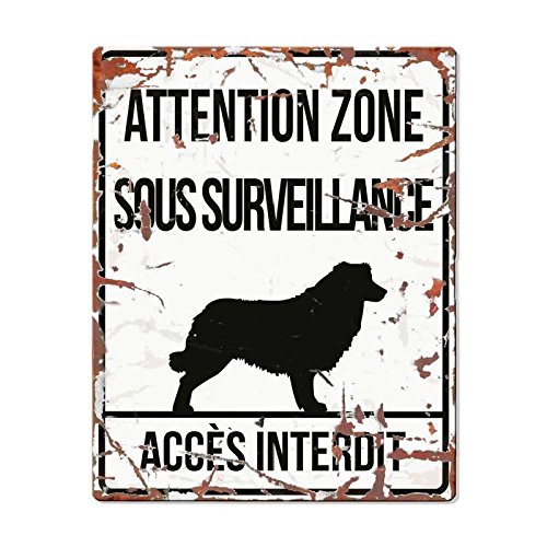 D&D Plaque Attention Chien Collie - Blanc von D&D Home