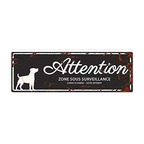 D&D Plaque Attention Chien Jack Russel - Noir von D&D