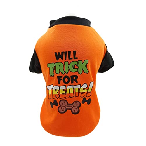 Halloween Haustier Hundebekleidung für kleine Hunde Welpen Katze Kleidung Weicher Baumwollmantel Chihuahua Yorkshire T-Shirt Weste Hundezubehör von DACCU