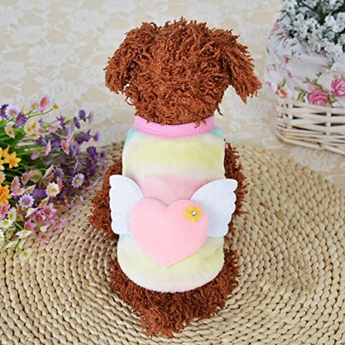 Regenbogen Farbe Haustier Katze Hund Hoodies Winter Mantel Warm Welpen Form Verdickung Kleidung Weste Kleidung Kostüm Pet Welpen Mantel Warm von DACCU