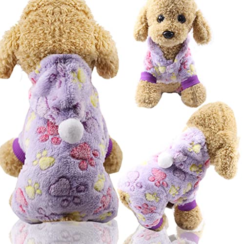 Weicher Fleece Hund Overall Niedlicher Druckmantel Winter Warme Hundekleidung für kleine Hunde Chihuahua Mops Kostüm Französische Bulldogge Kleidung von DACCU