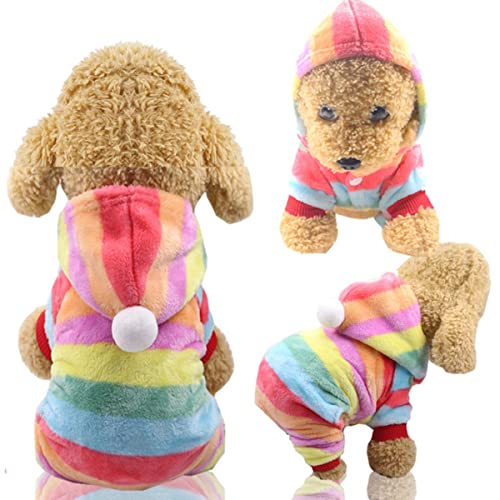 Weicher Fleece Hund Overall Niedlicher Druckmantel Winter Warme Hundekleidung für kleine Hunde Chihuahua Mops Kostüm Französische Bulldogge Kleidung von DACCU