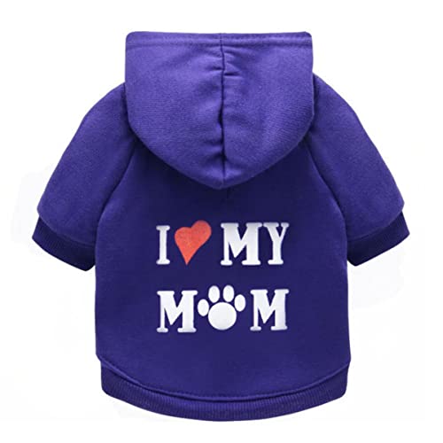 Winter Warme Hundebekleidung für kleine mittlere Hunde Haustiere Hoodies Pullover Kleidung Chihuahua Welpen Katze Kostüm Mantel XS-XL von DACCU