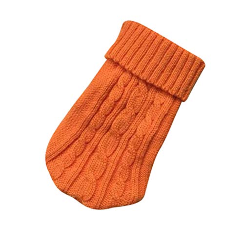 DACONGMING Hundepullover, Warmer Haustierpullover, Katzenpullover Hund Sweatshirt Kleidung Mantel Bekleidung für kleine Hunde & Kätzchen (Orange, M) von DACONGMING