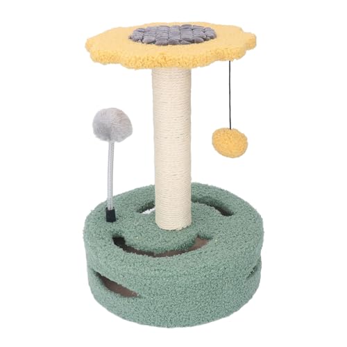 DADEA 13,98 Zoll Sisal-Kratzbaumturm, Katzenpfostenkratzer mit Plüschball, Stabile Kratzbäume, Interaktiver Kratzbaum-Katzenpfosten, Interessanter Katzenkletterturm für Kätzchen von DADEA