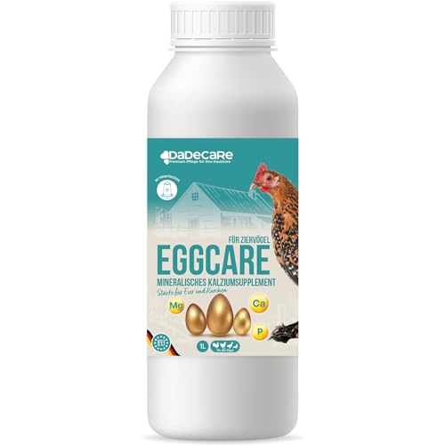 DADECARE Eggcare Vogelkalzium, 1 l, mit Mineralien und Vitaminen, gesunde Eier und robuste Schalen, stärkt die Knochen, geeignet für alle Entwicklungsstadien von DADECARE