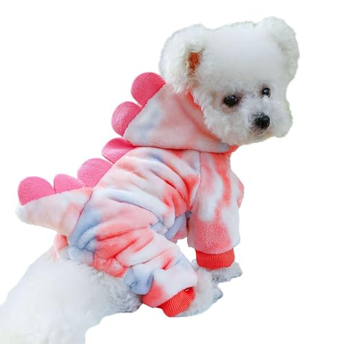 Hundekleidung, Dinosaurier-Kostüm für kleine Hunde und Katzen, Hunde-Kapuzenpullover, Kaltwettermantel, Hund für Weihnachten, Halloween, Schlafanzug von DAGESVGI