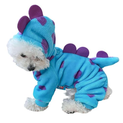 Hundekleidung, Dinosaurier-Kostüm für kleine Hunde und Katzen, Hunde-Kapuzenpullover, Kaltwettermantel, Hund für Weihnachten, Pyjama, Halloween von DAGESVGI