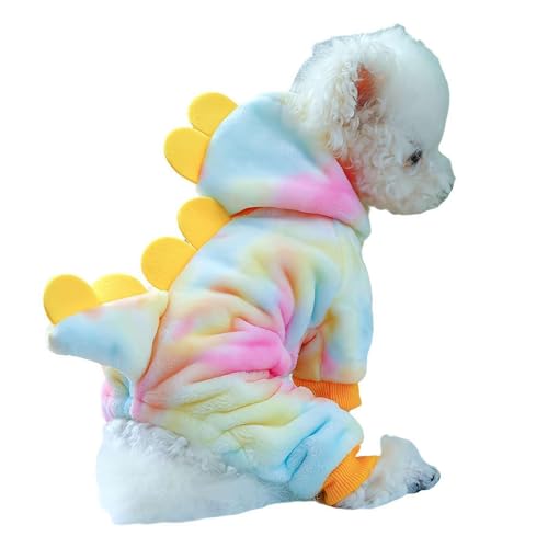 Hundekleidung, Dinosaurier-Kostüm für kleine Hunde und Katzen, Hunde-Kapuzenpullover, kaltes Wetter, Halloween, Pyjama, Mantel, Hund für Weihnachten von DAGESVGI