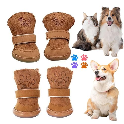 Hundeschuhe Pfotenschutz, Winter, wasserdicht, warm, für den Winter, warm, Schneeschuhe, dick von DAGESVGI