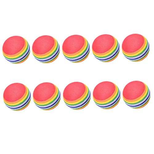 DAGLLGEW 10pcs Verschiedene farbenfrohe Regenbogenschwamm -Schaum -Golfbälle für Schwung Training Hilfsmittel Innengolf -Übung 3,5 cm von DAGLLGEW