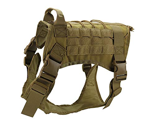 DAIHAN Hundegeschirr, Trainingsgeschirr, Molle-Weste, Hundegeschirr, verstellbar, Nylon, Einstellbar Bequem leichte Jacken für Haustiere Ning XL von DAIHAN