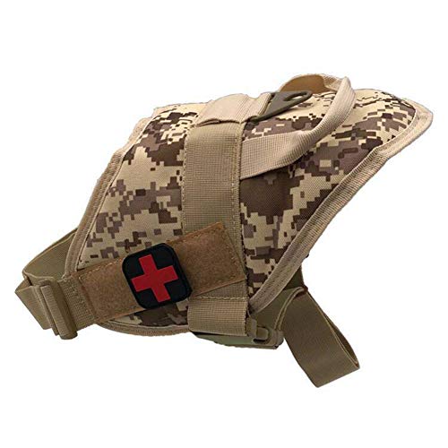 DAIHAN Militärdienst Hundeweste und Taktische Nylon Hundeleine Hundegeschirr Leine mit Griff für kleine und große Hunde Training Wandern Outdoor Sport Shusha L von DAIHAN