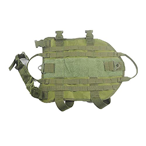 DAIHAN Nylon Taktische Hundegeschirr, Militärische Hundeweste,Einstellbar Outdoor Training Service Patrol Hundegeschirr mit Mesh Pad und Griff Army L von DAIHAN